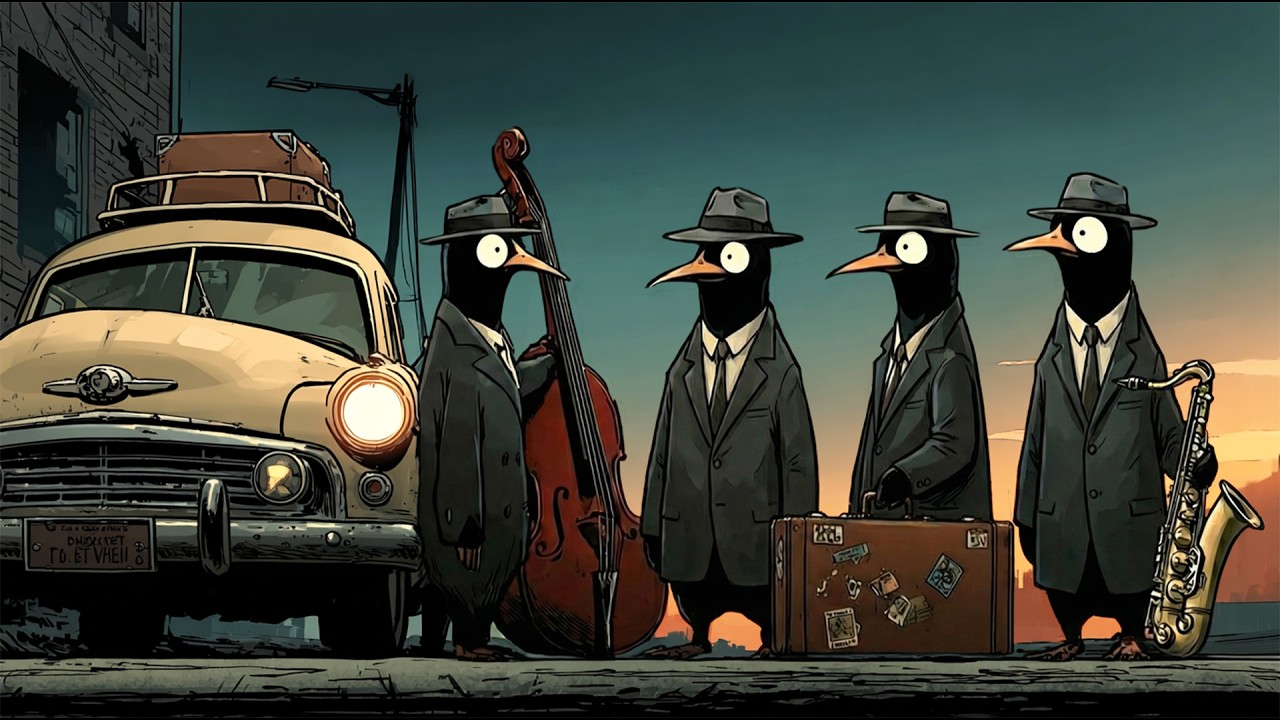 Penguins Plan the Next Jazz Set – Jazz for Productivity & Creative Work