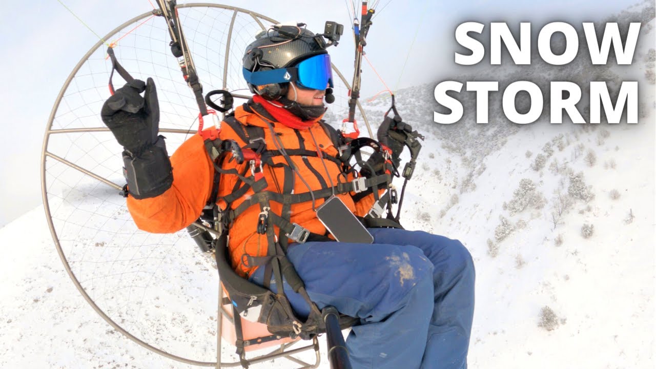 36 Mile Flight Through A Snow Storm - ParaVlog