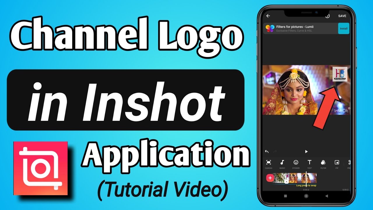 How to Add Youtube Channel Logo on a video in Inshot App || Video mai logo kaise daale inshot App se