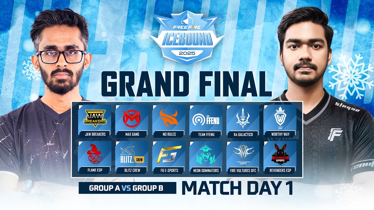 [🔴LIVE] GRAND FINAL DAY 1: A vs B - 80K BDT PRIZEPOOL | FREE FIRE : ICEBOUND 2025