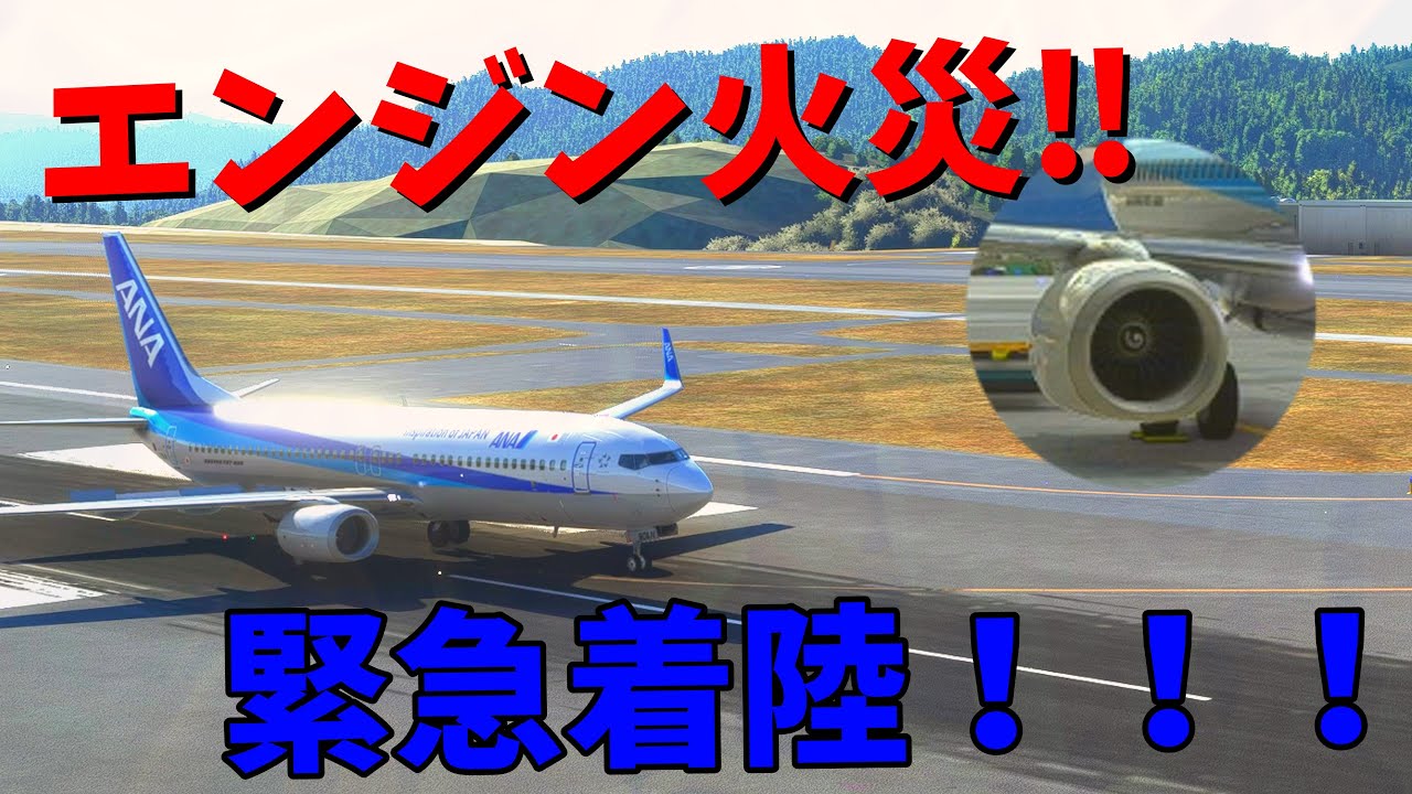 エンジン火災の緊急事態⁉︎　緊急着陸へ！　【MSFS2020】