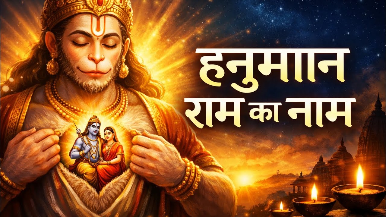 हनुमान राम का नाम जपे 🙏🏻| बहुत भावपूर्ण भजन | शांति और शक्ति देने वाला