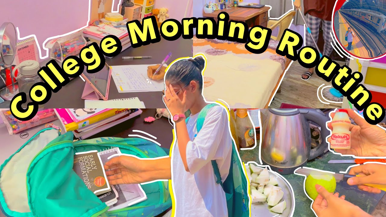 College Morning Routine + Vlog (Study, Grocery, College, cooking)📍Delhi University| Pragati shreya