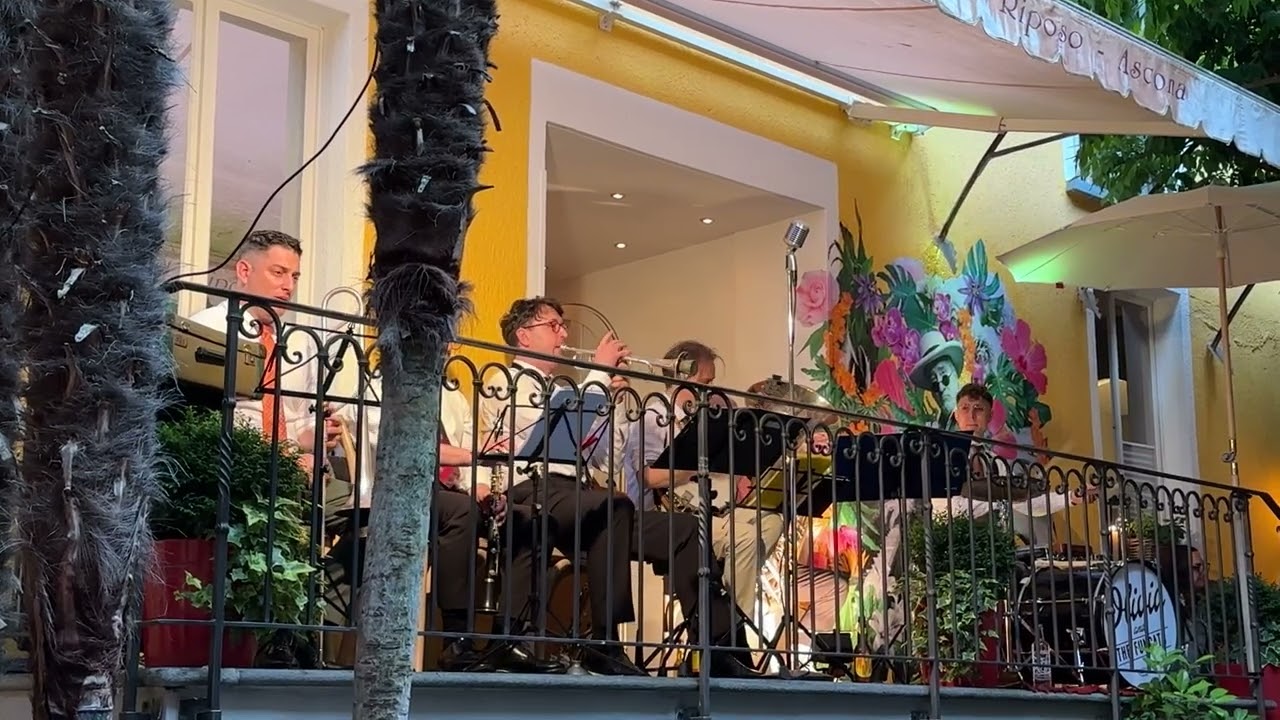 Dixie Blue Blowers playing Canal Street Blues at Hotel Reposo during Jazz Ascona 2024 Switzerland
