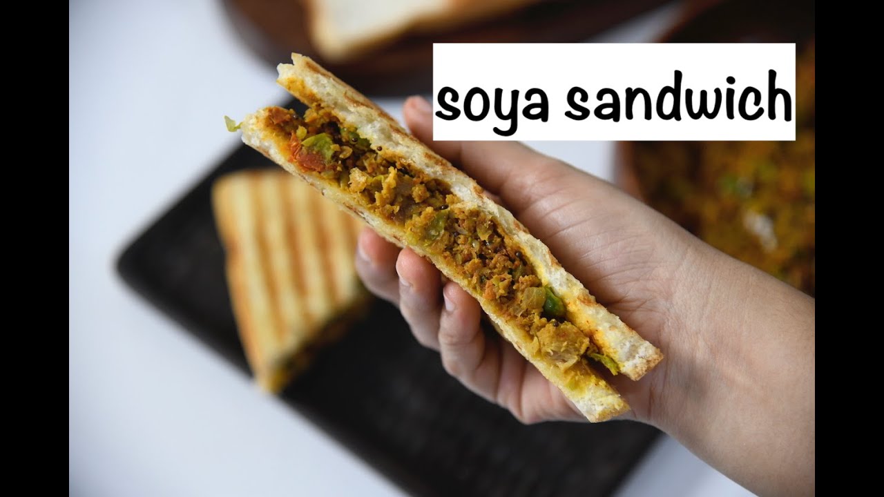 soya sandwich recipe | protein rich instant soya sandwich recipe