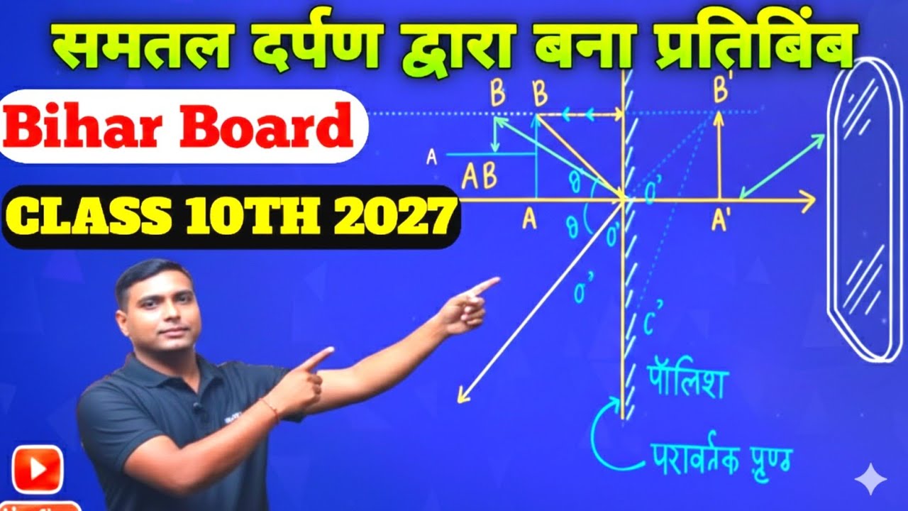 समतल दर्पण द्वारा बना प्रतिबिंब | Bihar Board Class 10 Physics 2027 | Vikash Sir 