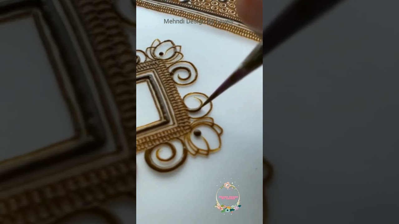 square tikki mehndi design ||mehndi design ||simple mehndi || mehndi Tutorial || #viralshorts