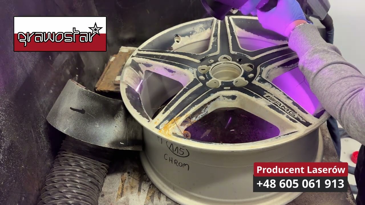 Laserowe czyszczenie felg – Grawostar 3720 LR3 | Skuteczne usuwanie zabrudzeń po demontażu