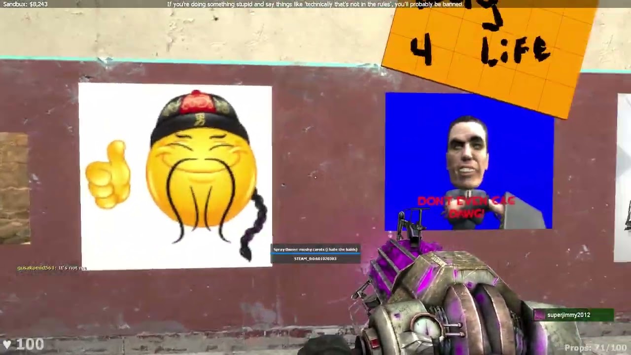welcome to idiots ville super garrys mod server.