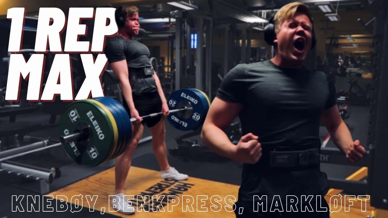 Tester STYRKEN i Knebøy, Benkpress og Markløft | 1RM-Test