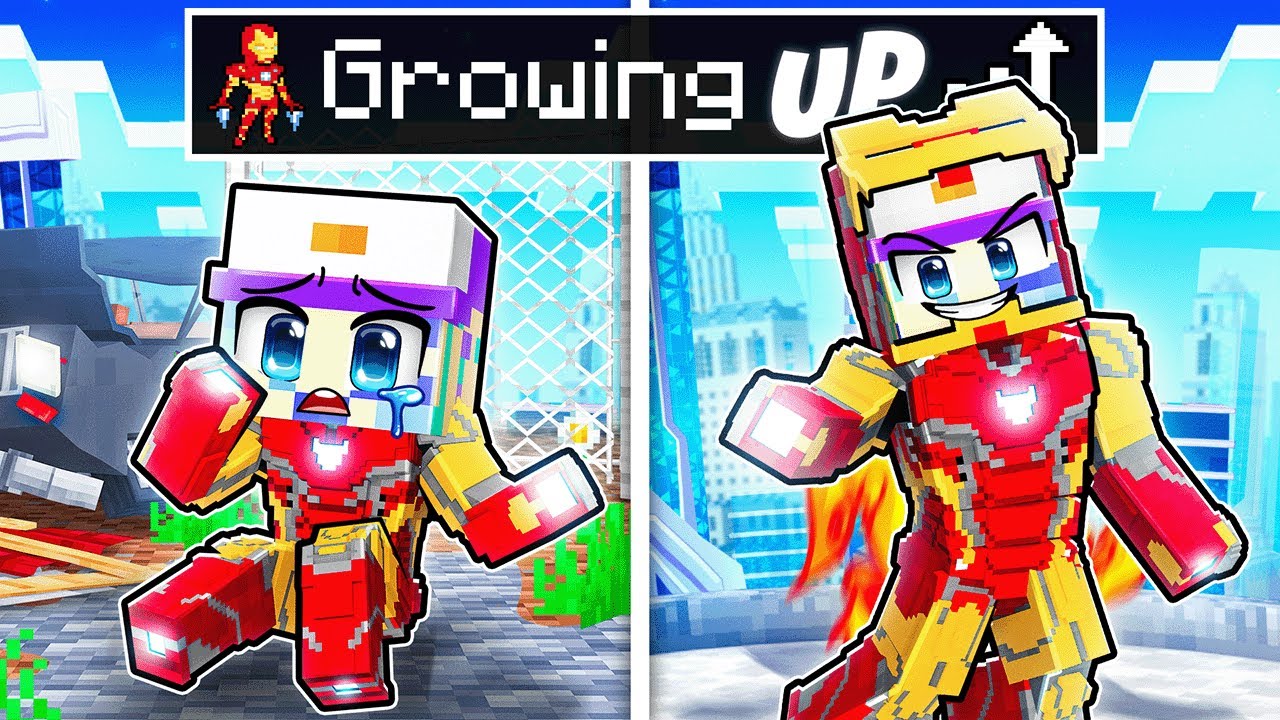 Growing Up as IRON MAN in Minecraft!