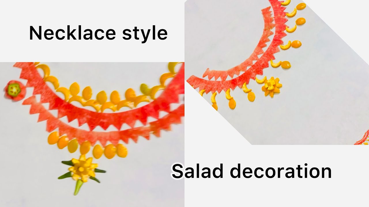 हार / necklace स्टाइल salad | salad for beginners | carrot salad | fruit salad | vegetable carving