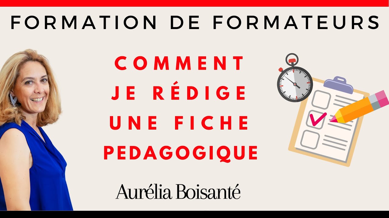 Comment rédiger une fiche pédagogique ? Formation de Formateur Professionnels d'Adultes FPA