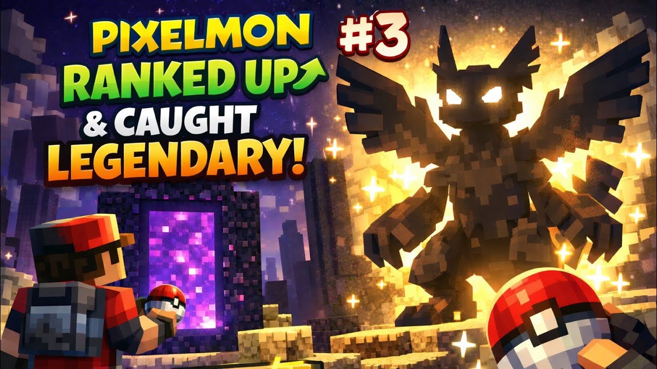🔥 PIXELMON RANK UP! Went to The End & Caught a LEGENDARY Pokémon! 😱 | #3 |