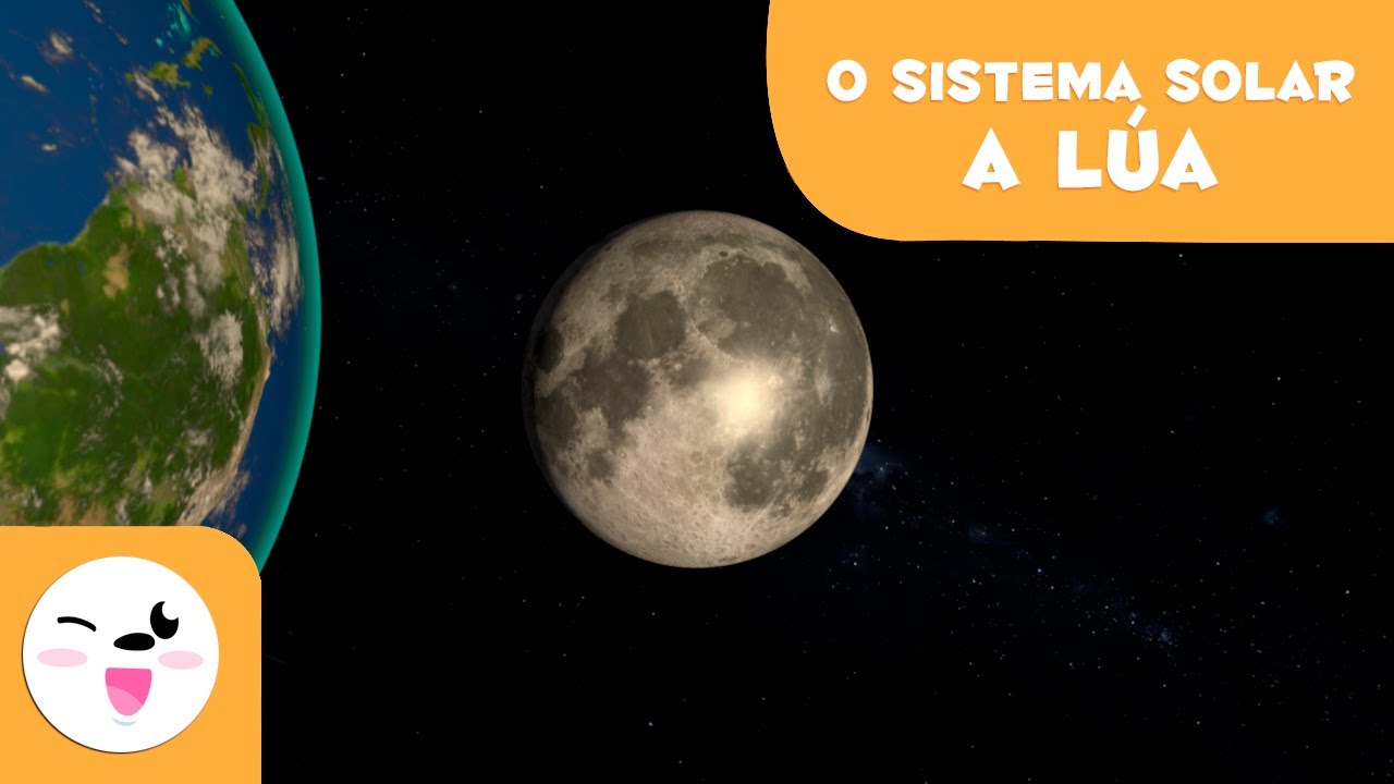 A Lua, o sat&eacute;lite da Terra  - O Sistema Solar em 3D para crian&ccedil;as