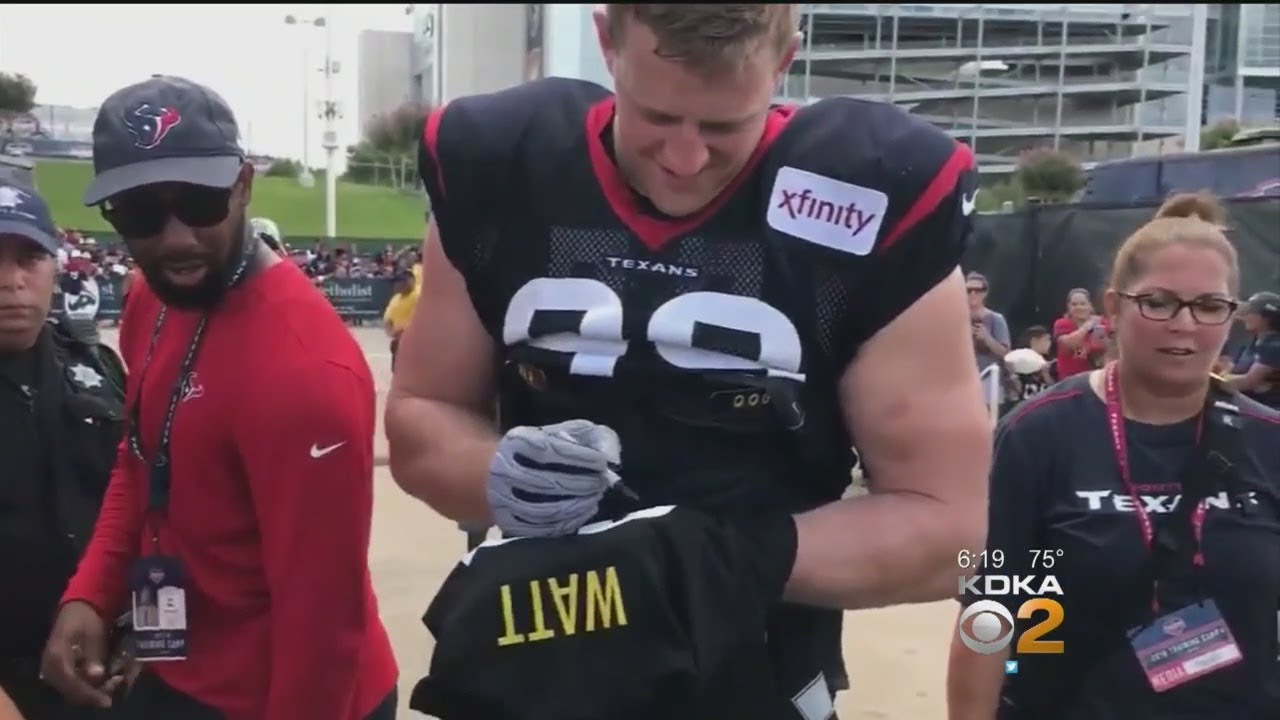 'Wrong Brother!': J.J. Watt Jokes With Fan Asking Him To Sign Steelers Jersey