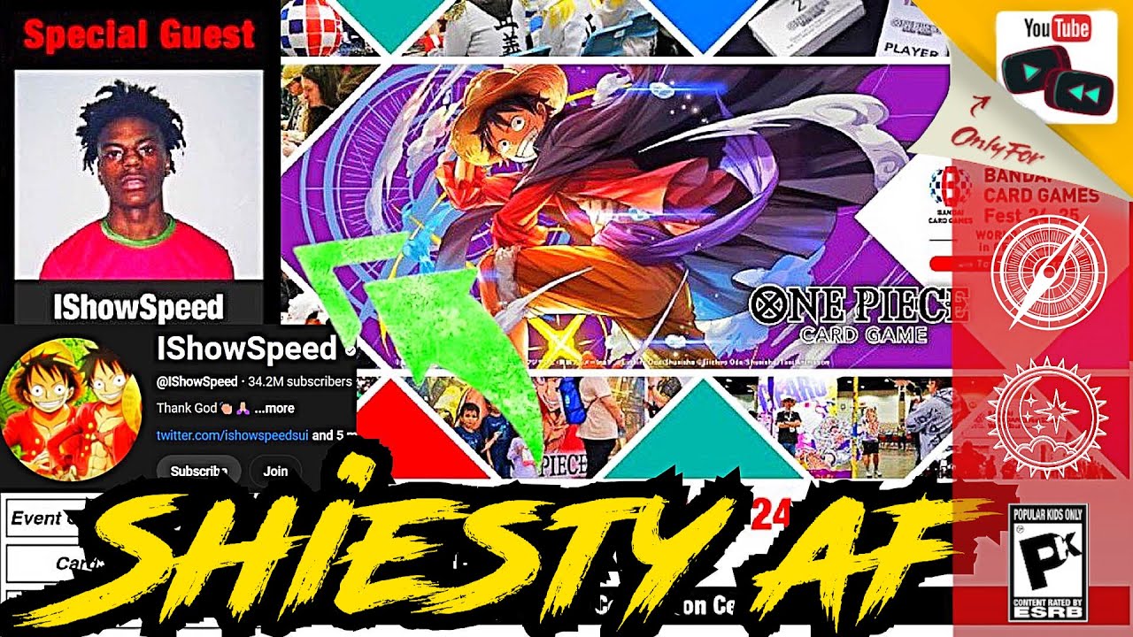 IShowSpeed Is About To Explode The One Piece Card Game...(Shiesty AF) | Bandai Card Fest Orlando