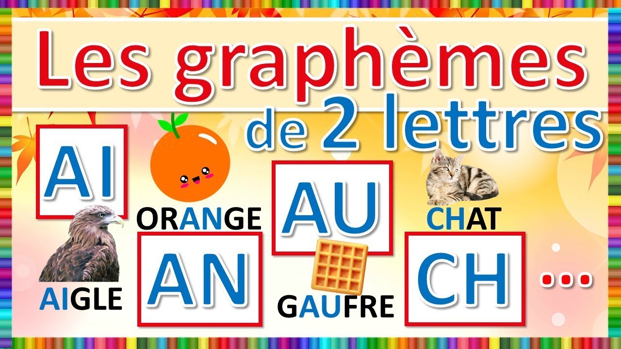 Les graphèmes de 2 lettres - méthode Montessori