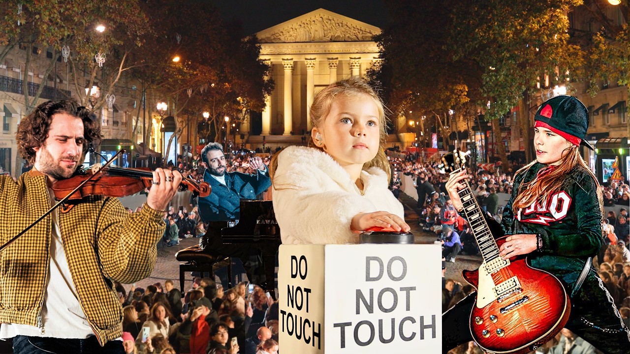 The BIGGEST Flashmob Ever: Carol of the Bells with 100 Musicians in Paris!!