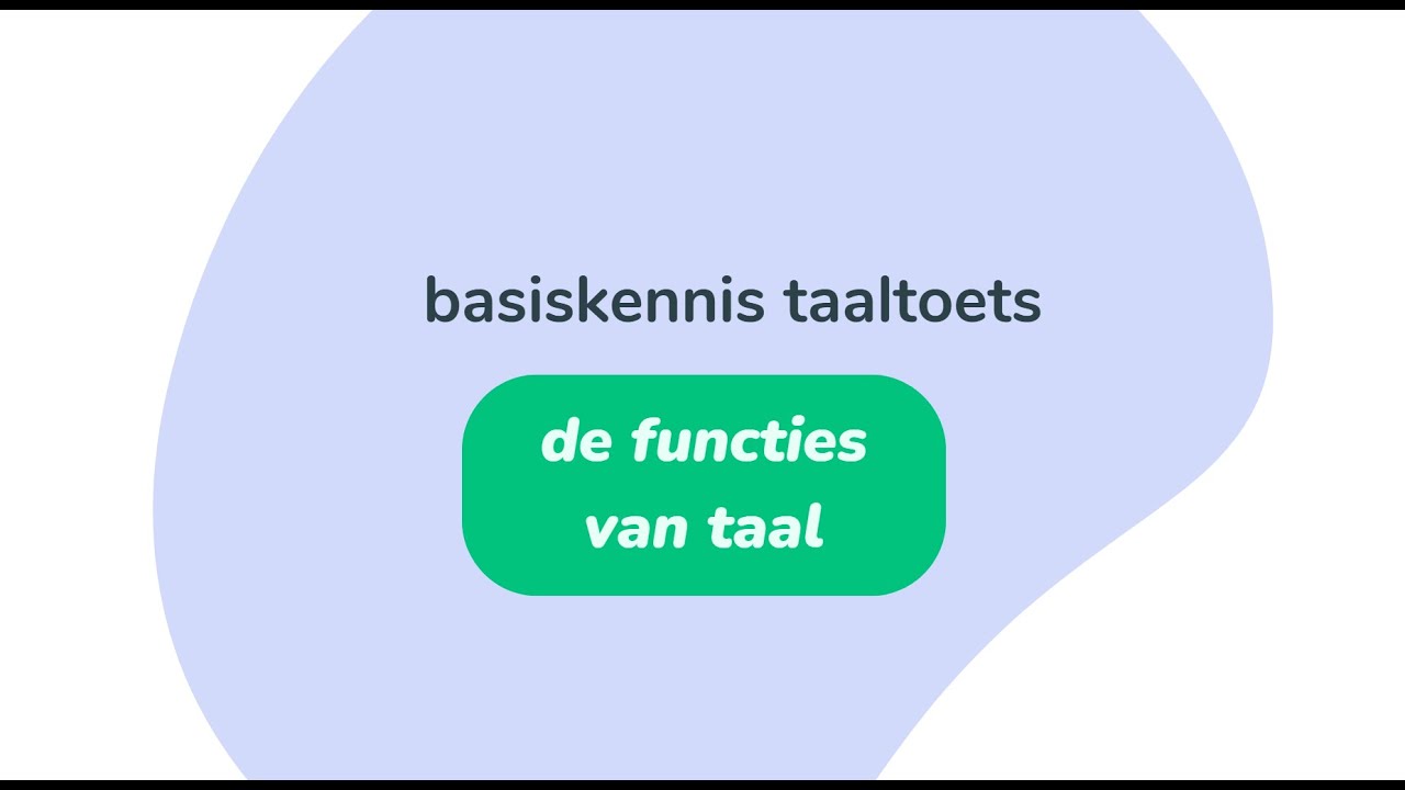 Functies van taal | Basiskennis taalonderwijs | LKT | PABO