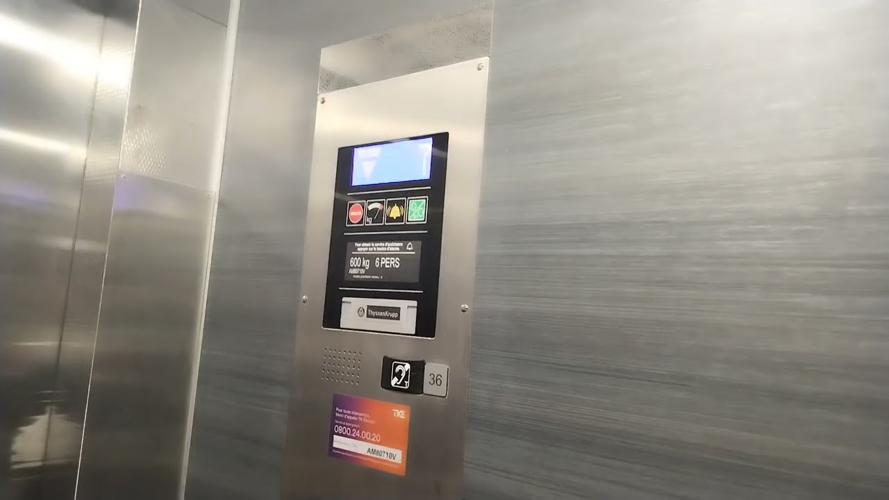 magnifique ascenseur otis prelexan modernisé par thyssenkrupp Cannes France