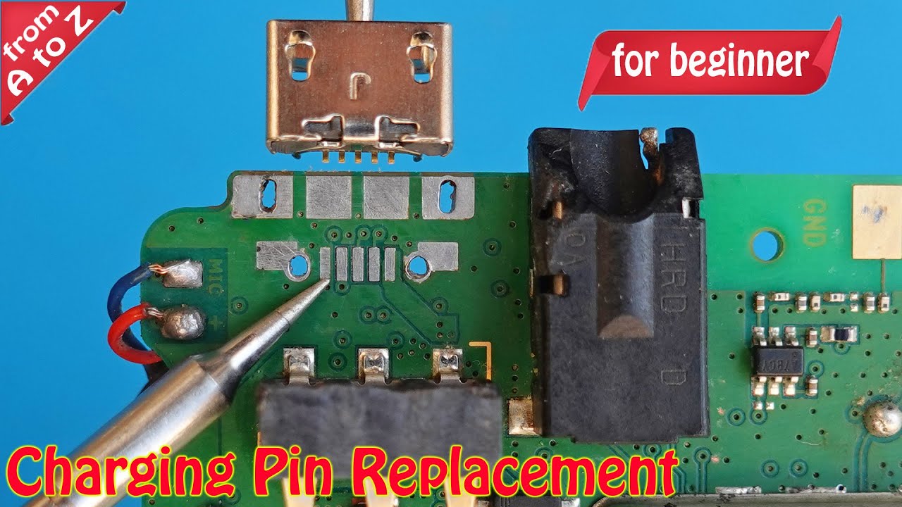How to replace Mobile Phone Micro USB Charging Port Jack with Hot Air SMD Rework Station