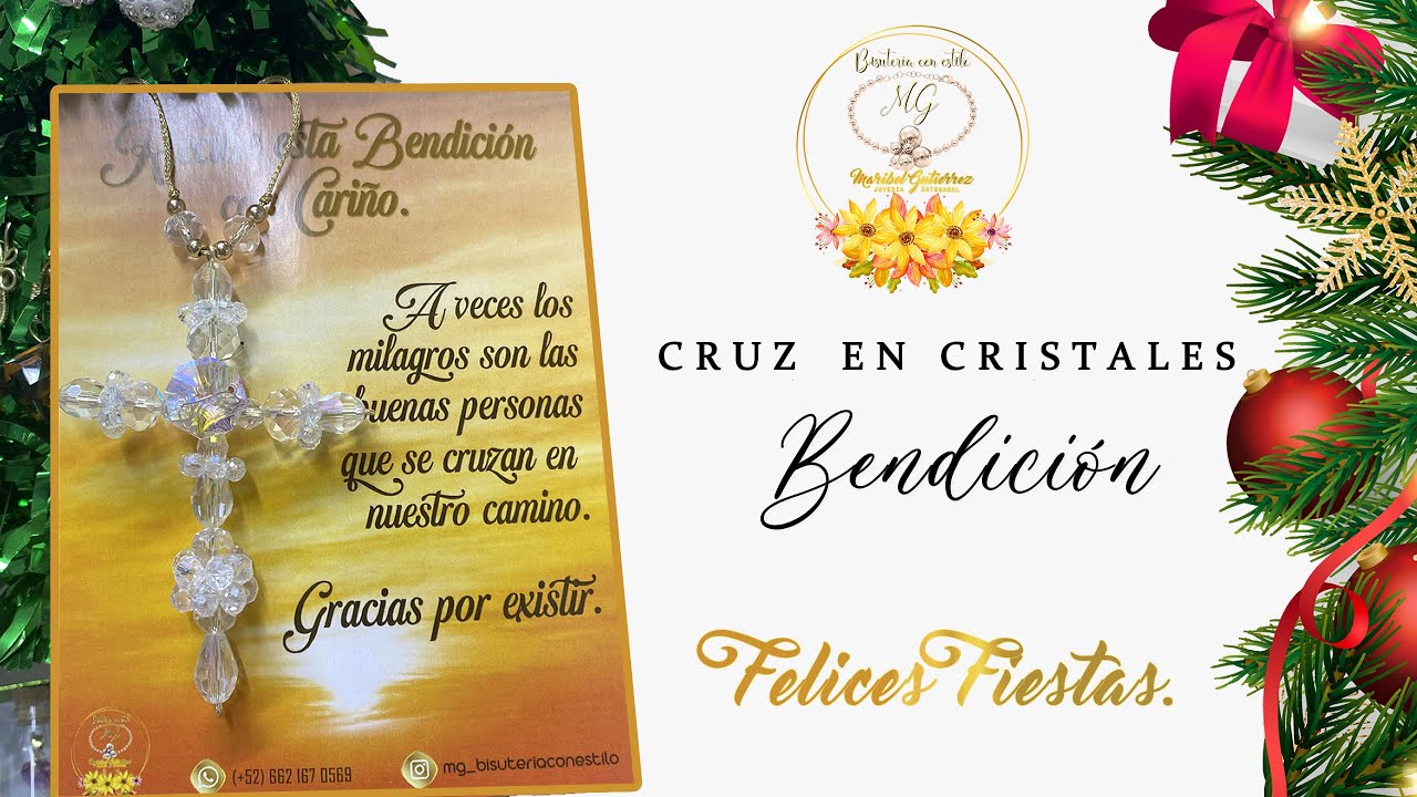 CRUZ EN CRISTALES BENDICIÓN PARA REGALAR | Felices Fiestas Navideñas 🎄