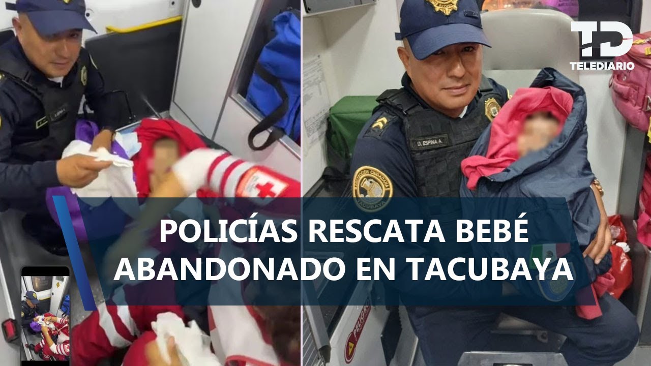 Policías rescatan a bebé abandonado en una banqueta de la Miguel Hidalgo