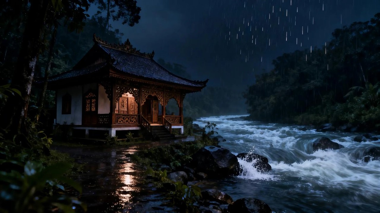 Rumbling thunder and rain sounds for sleeping