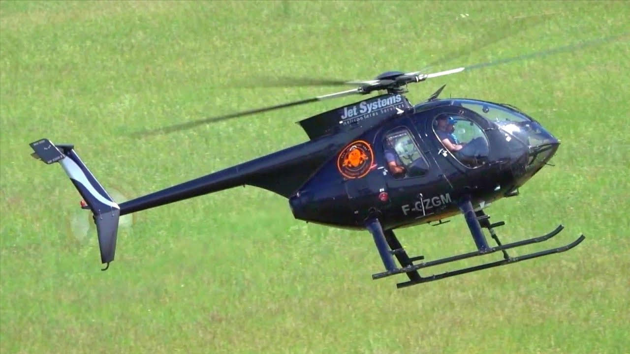 🚁 McDonnell Douglas Helicopter MD500E (Hughes 500) | Takeoff and Landing | Helicopter 🚁