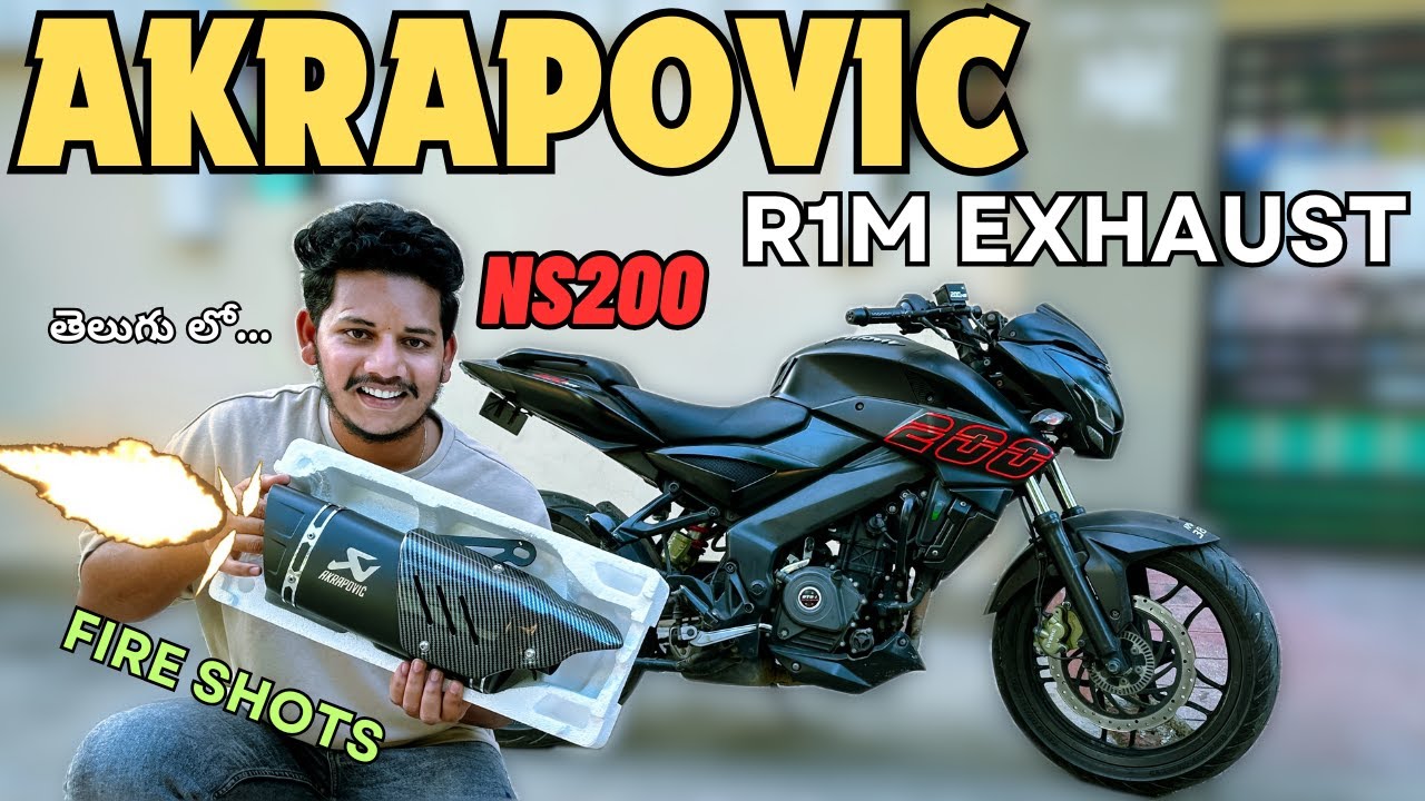 NS200 Akrapovic R1M Exhaust Installation In Telugu