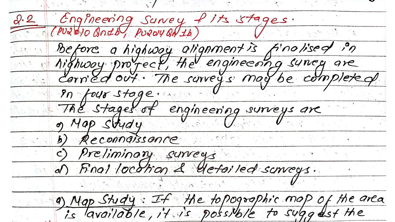Unit:2 | Highway Alignment | Engineering Survey & its stages | Prashant YT | Transportation Eng 1st