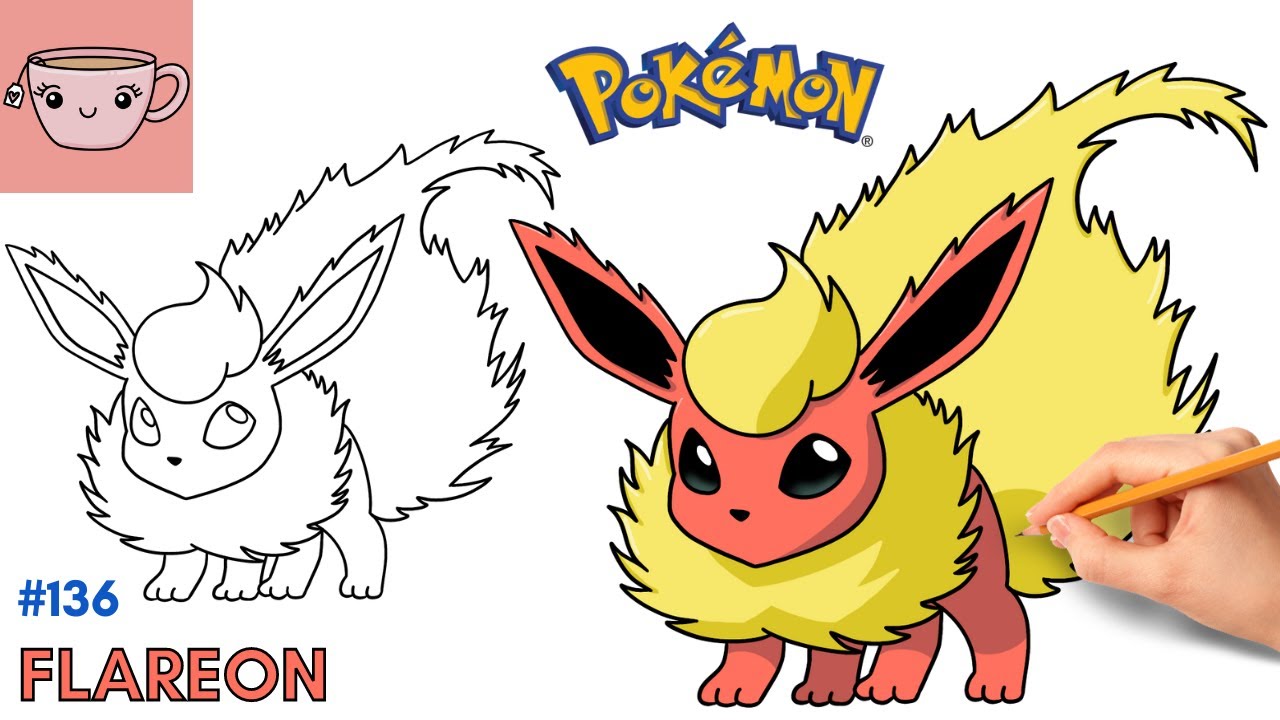 How To Draw Flareon | Pokemon 