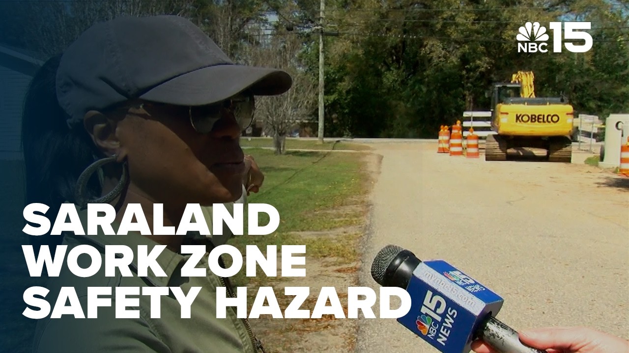 Saraland residents say stalled work zone creates safety hazard - NBC 15