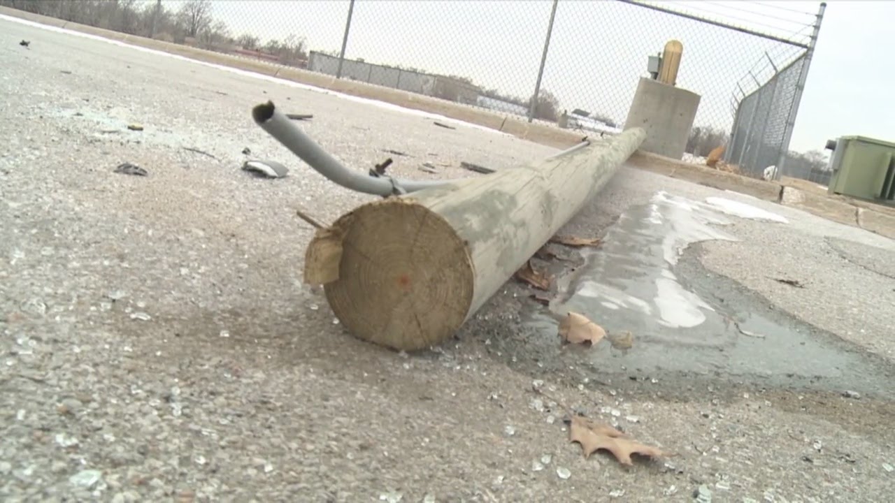 Thieves Chop Down 8 Light Poles for Copper