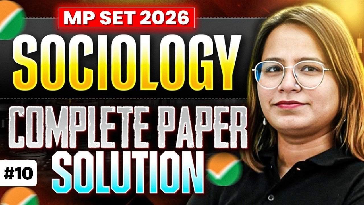 MP SET Sociology  | MP SET Paper solution 2026 #9 | MP SET 2026 Sociology Solution