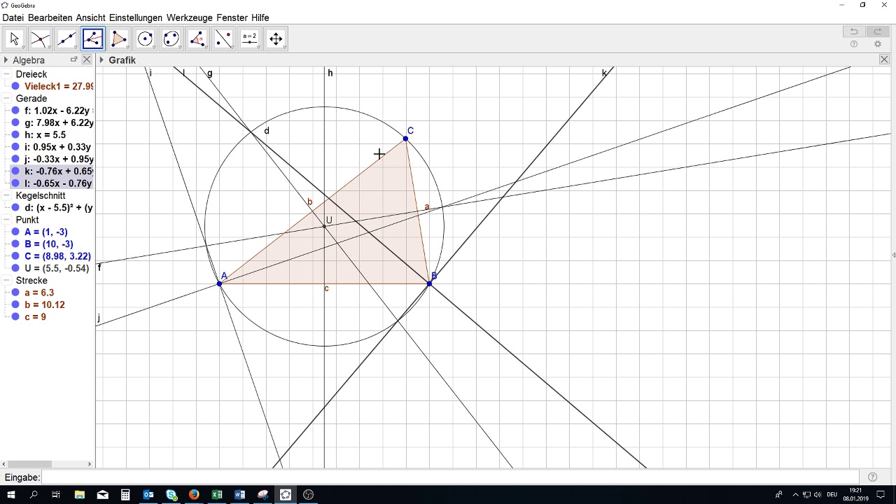 Die Eulersche Gerade mit Geogebra