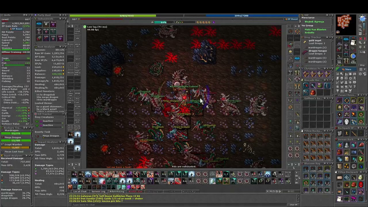 Tibia 660+ Monk Nimmersatt test VOH + Chain + Spiritual Outburst T2 - [2]