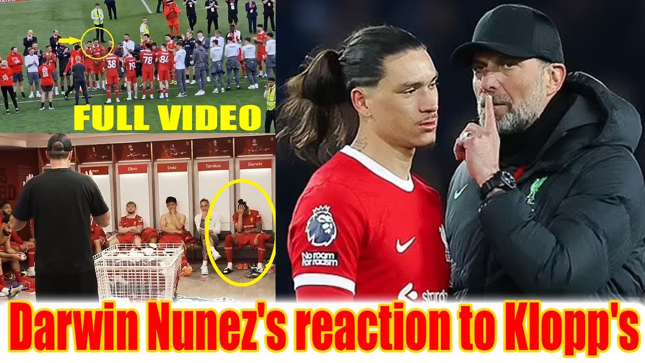 Darwin Nunez's reaction to Jurgen Klopp's farewell guard of honour| Klopp bid farewell to Liverpool