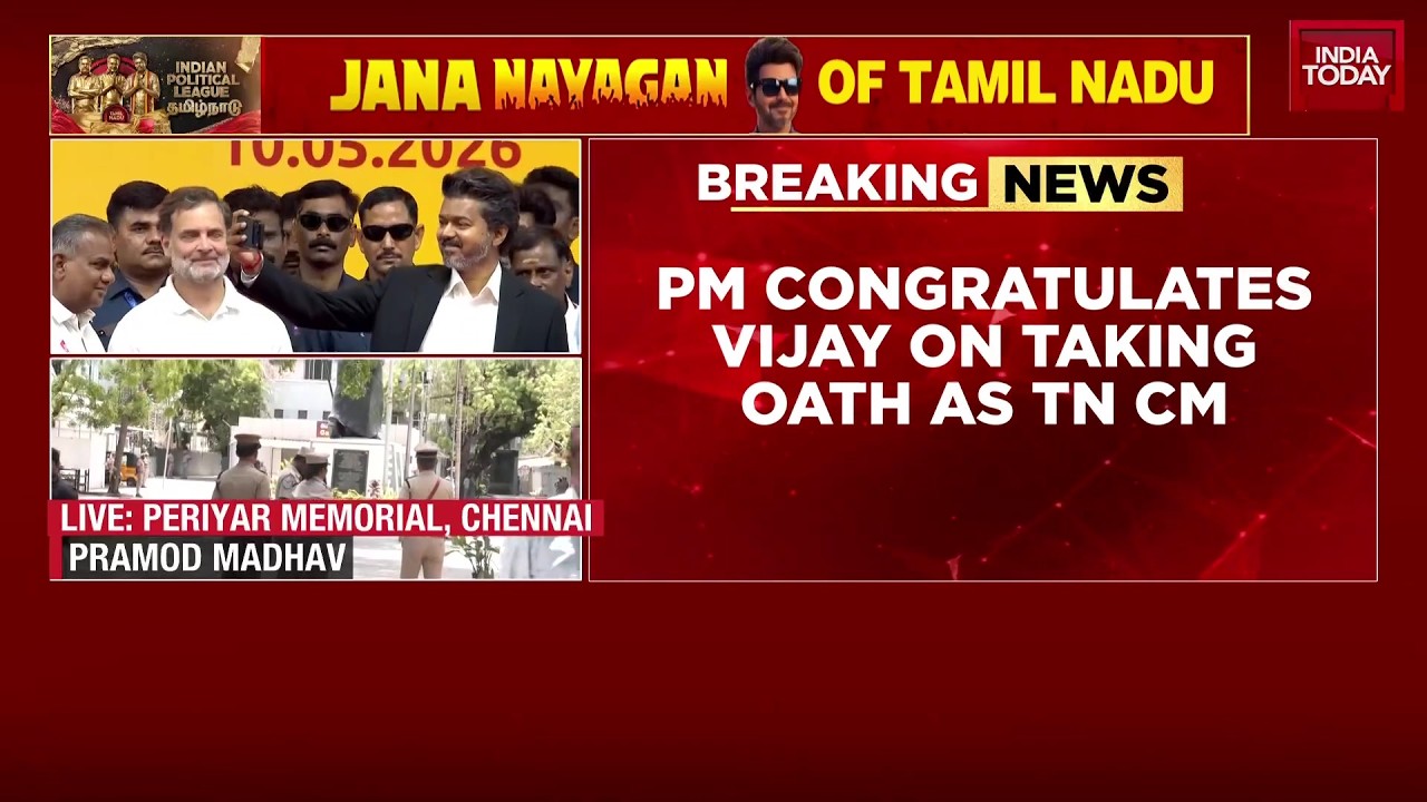 Breaking: Modi Slams Congress As Vijay Takes Oath As TN CM, Clears Free Power & Women Safety Force