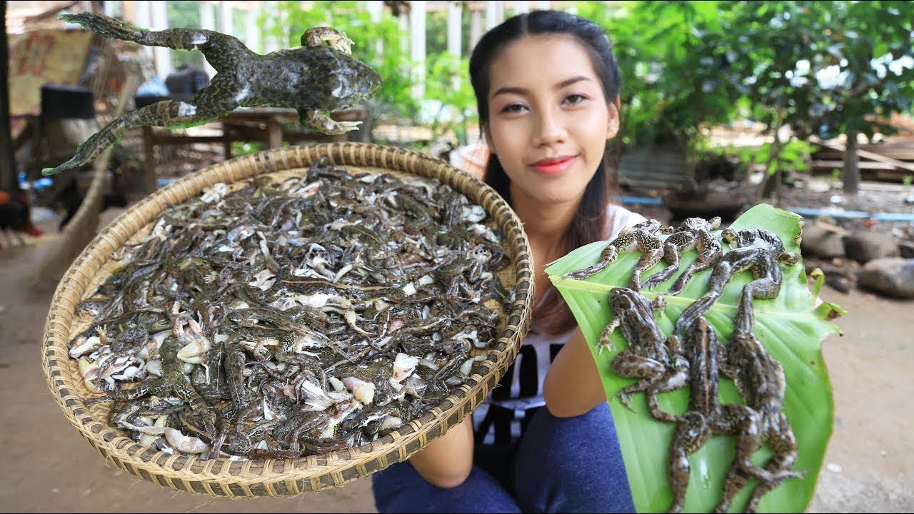 deep frying small frog recipe|| how to crispy small frogs recipe