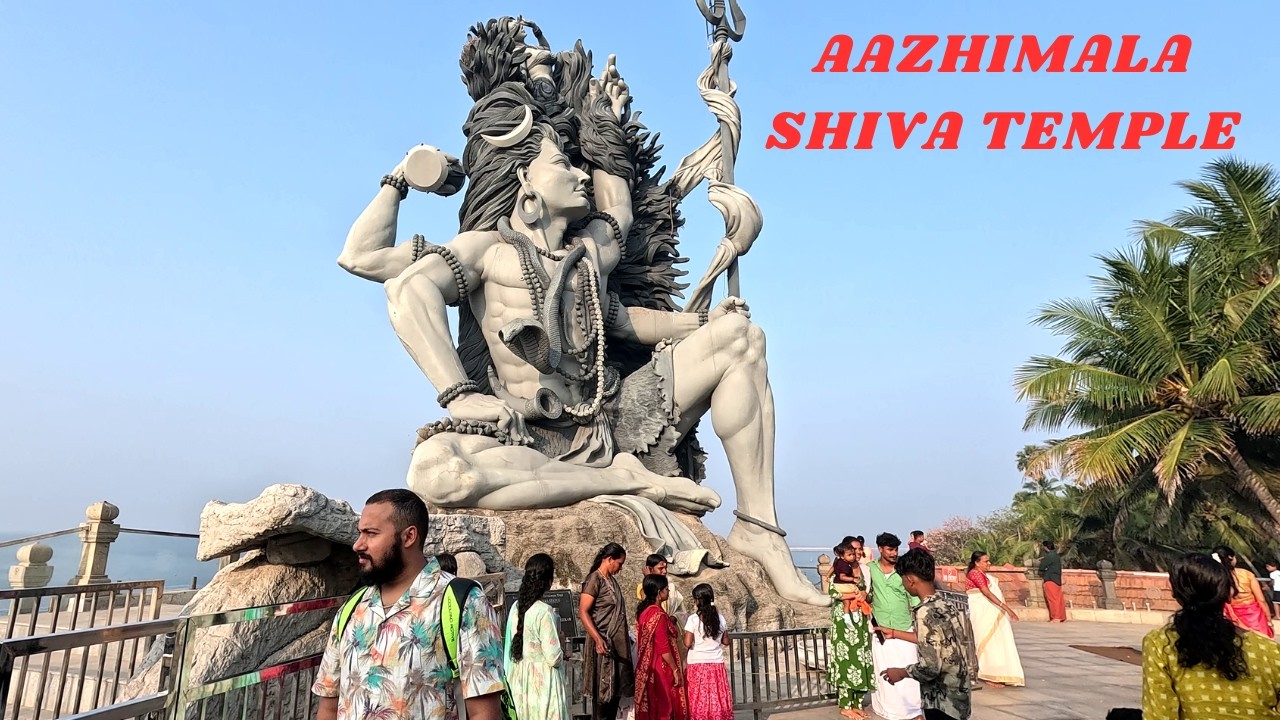 Aazhimala Shiva Temple, Thiruvananthapuram | 58ft Gangadhareshwara Statue by the Arabian Sea 🔱