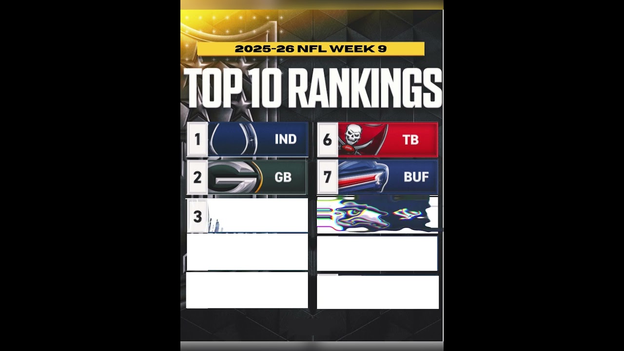 2025 NFL WEEK 9 TOP 10 Power Rankings #nflteams #nfl2025 #nfl #nflrankings