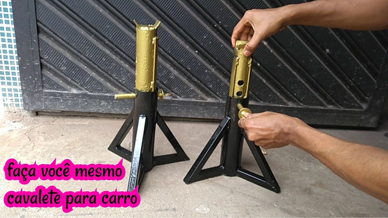 Curso de serralheiro - Aula 13 - como fazer um cavalete para carro