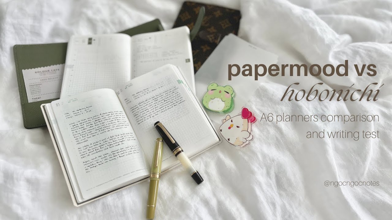 PaperMood vs Hobonichi: A6 planners comparison & writing test // @ngocngocnotes