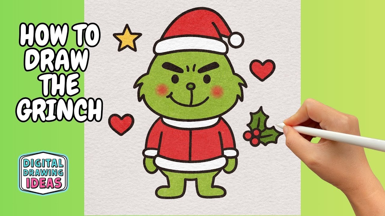 How to Draw The Grinch Step by Step - Easy Drawing tutorial