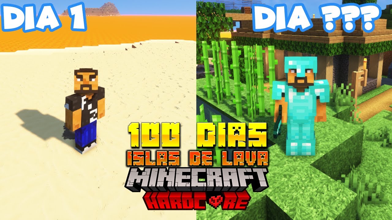 100 DÍAS en ISLAS DE LAVA MINECRAFT HARDCORE