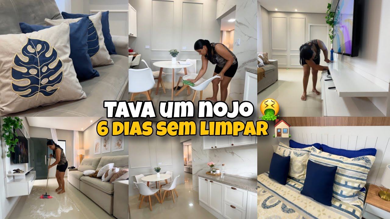 CANSEI 😱 FIQUEI 6 DIAS SEM LIMPAR A CASA | FAXINA PESADA | CAMA POSTA LINDA |CASA FICOU BRILHANDO ✨ 