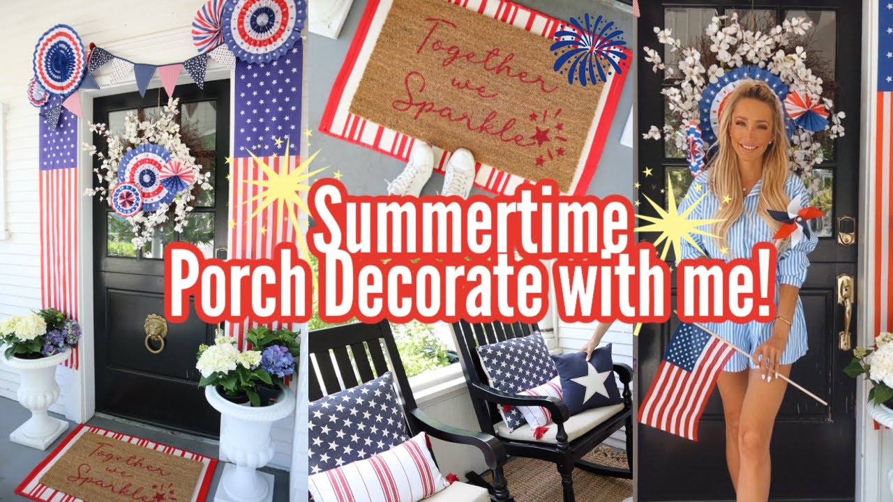 SUMMER PORCH DECORATE WITH ME // SIMPLE SUMMER RECIPE COOK WITH ME // Lauren Nicholsen