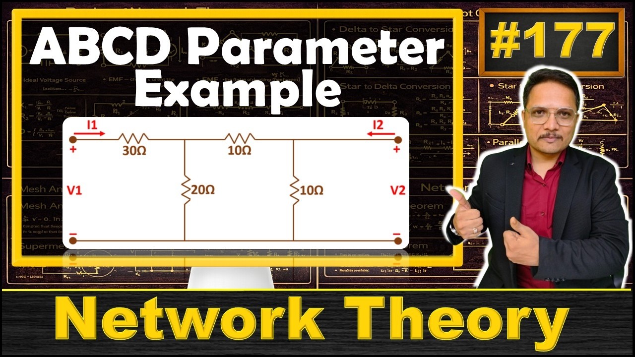 1 - Example of ABCD Parameters: Voltage & Current Gain, Transfer Admittance & Impedance
